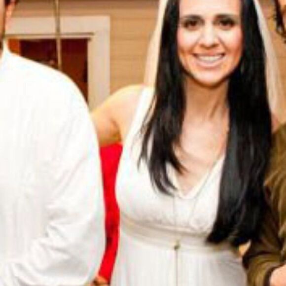 EUC Grecian Goddess Wedding Prom Ivory Dress - Picture 10 of 12